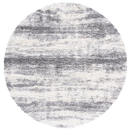 Safavieh 7 x 7 ft. Shag Power Loomed Round Area Rug, Ivory SG512A-7R